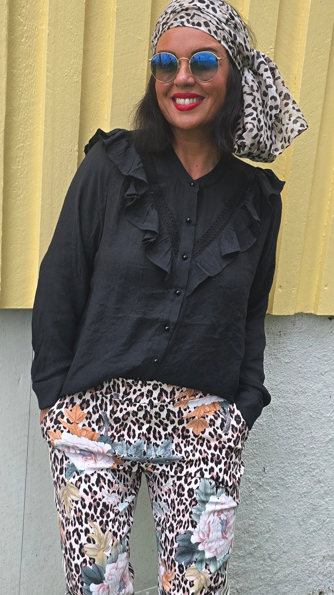 Samira skjortebluse svart