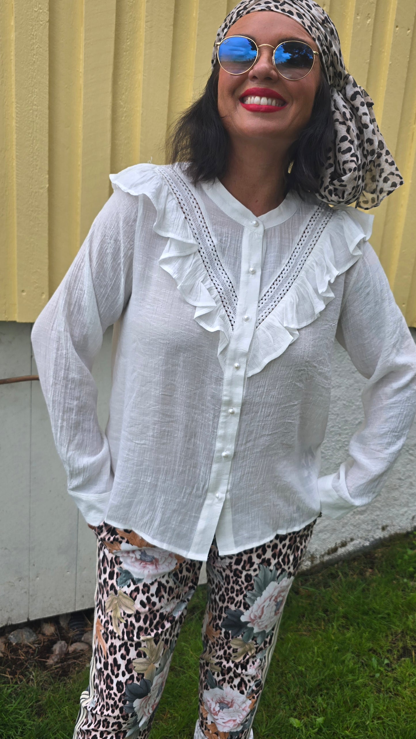 Samira skjortebluse hvit
