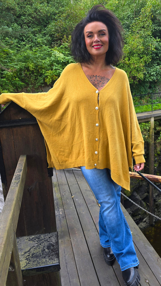 Enya genser jakke mustard