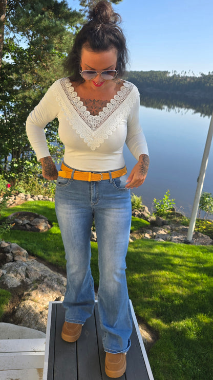 Olivia Stretch Belt Mustard