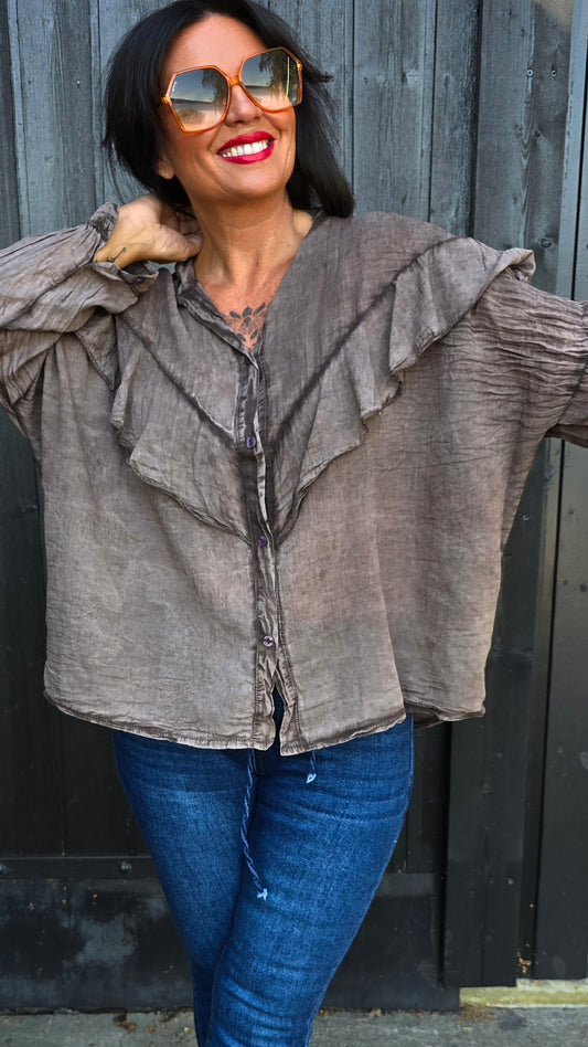 Kim skjorte brun