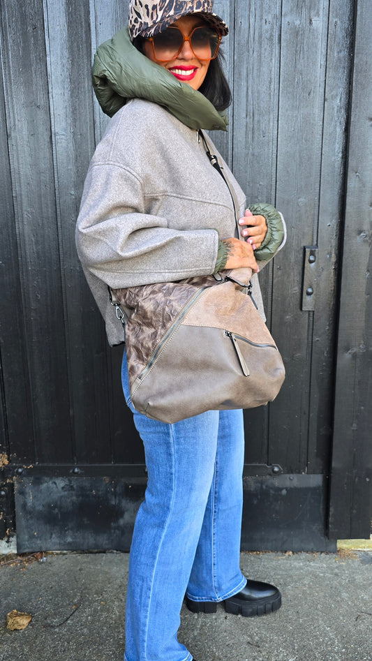 Laura veske taupe
