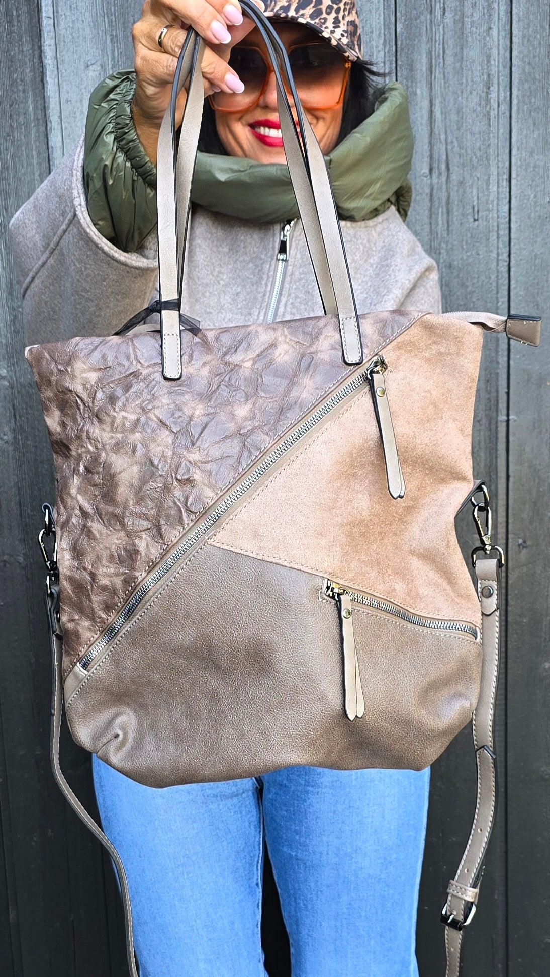 Laura veske taupe