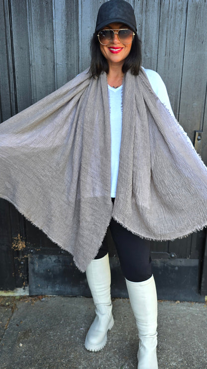 Nelly skjerf taupe