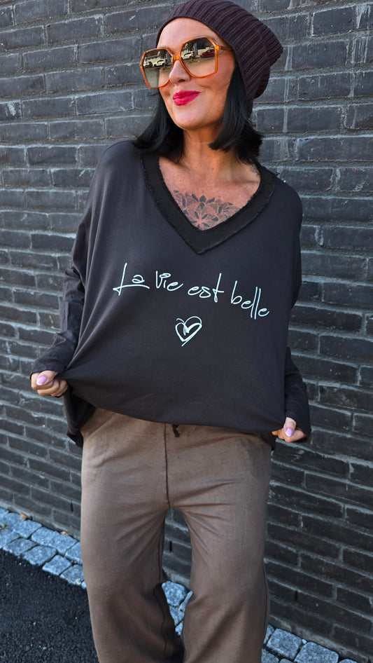 La vie topp mørk brun