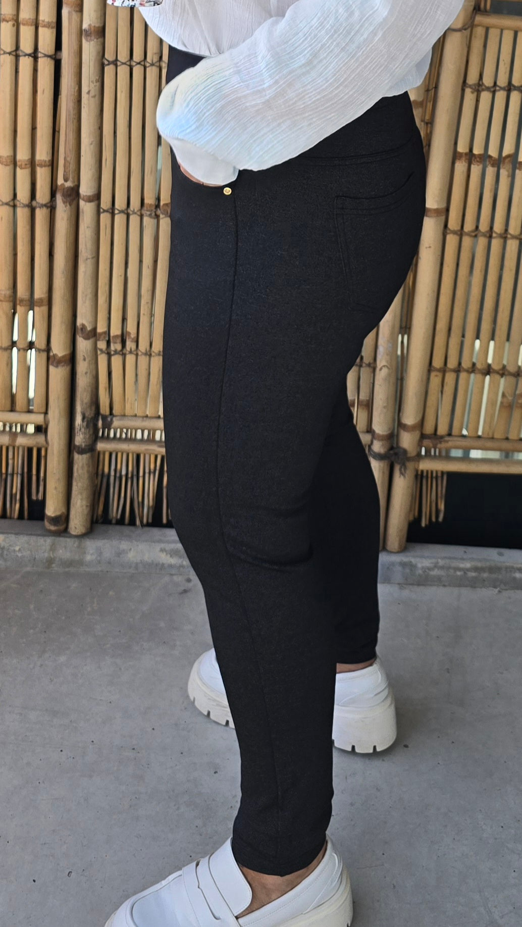 Wendy leggings bukse gråsvart