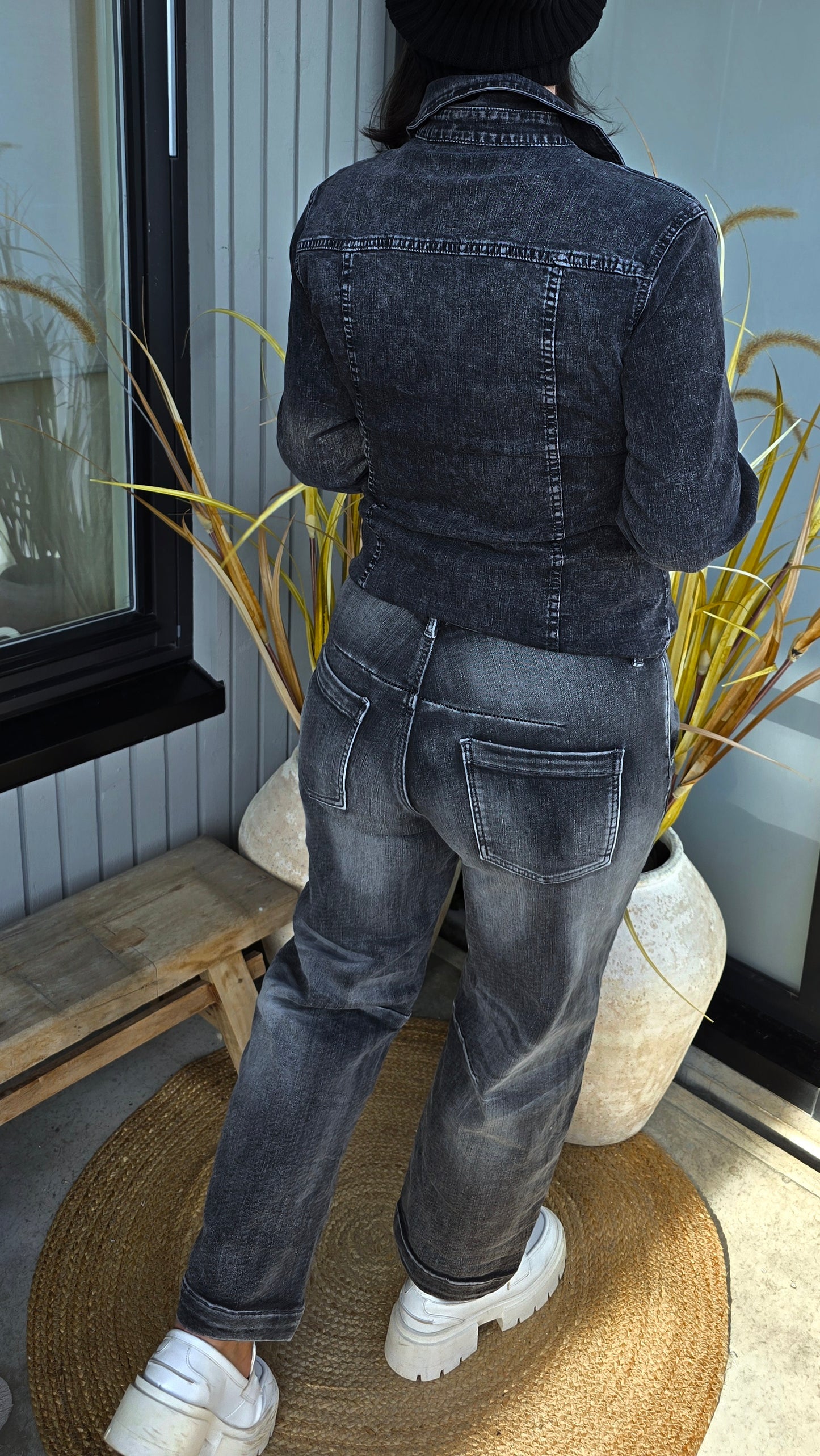 Fika jeans gråsvart