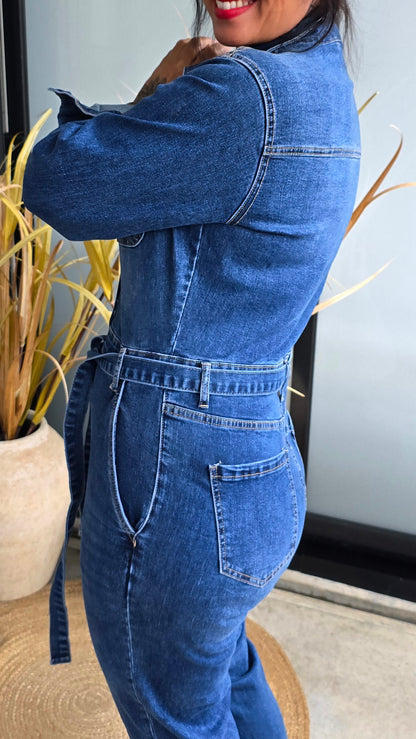 Scarlo jumpsuit denim blå