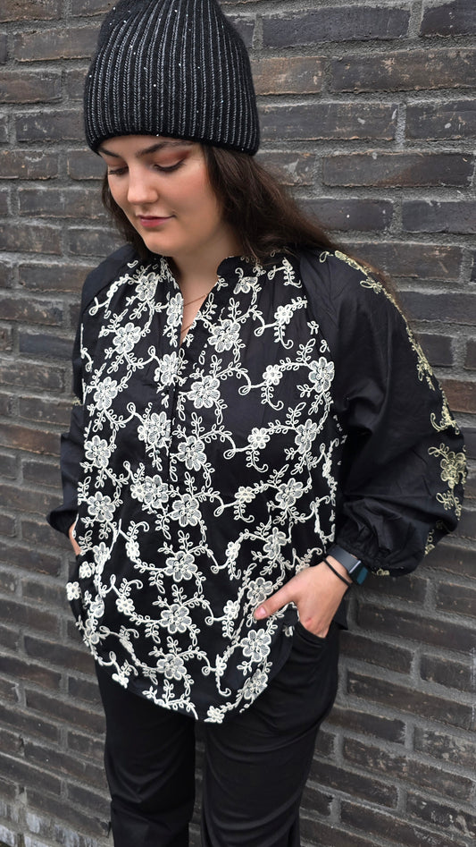 Chatarina bluse svart
