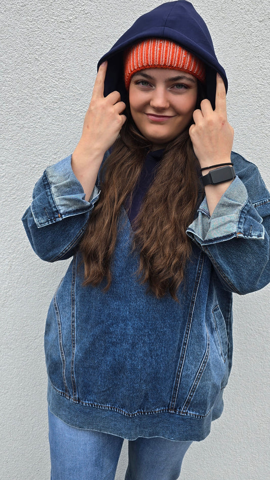 Siri denim hette genser