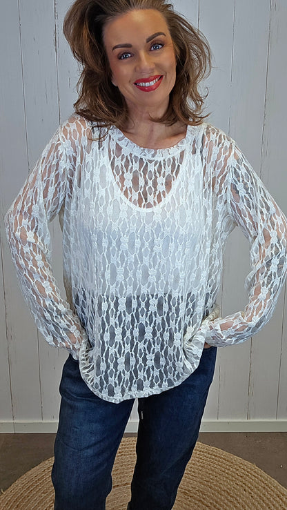Ida blondetopp offwhite