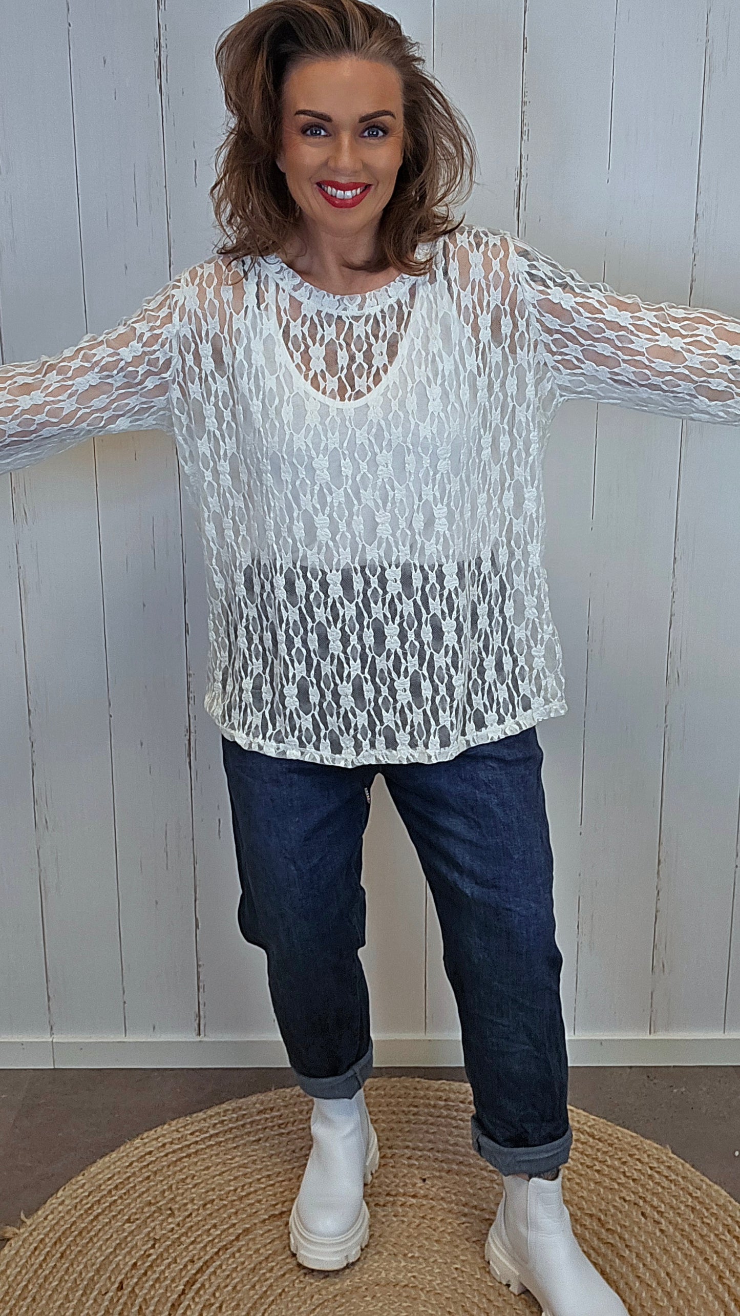 Ida blondetopp offwhite