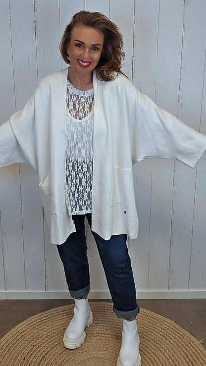 Olivia open cardigan offwhite