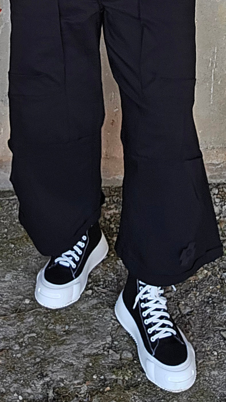 Plü sneakers canvas svart