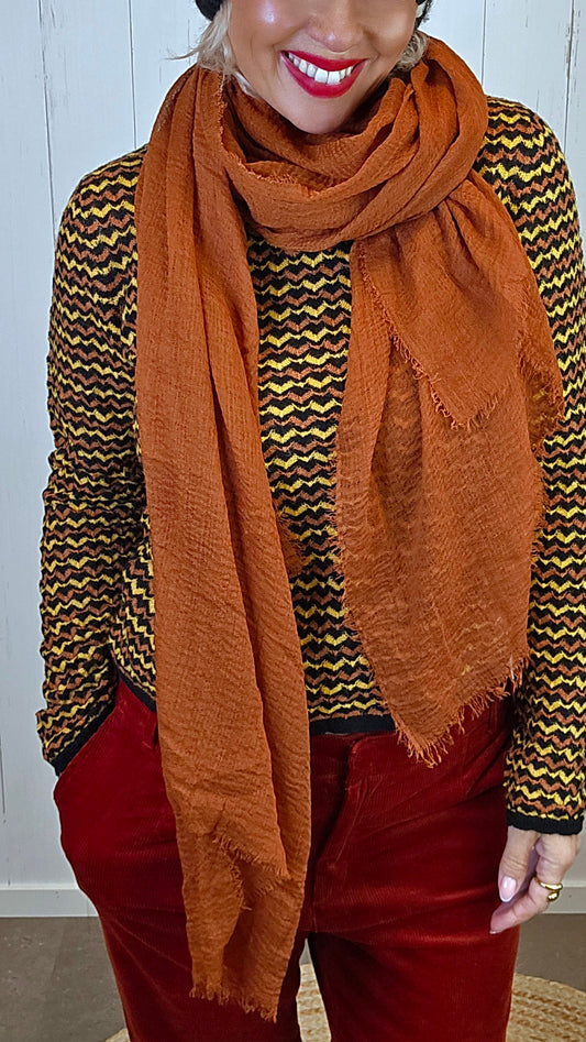 Izzy skjerf terracotta