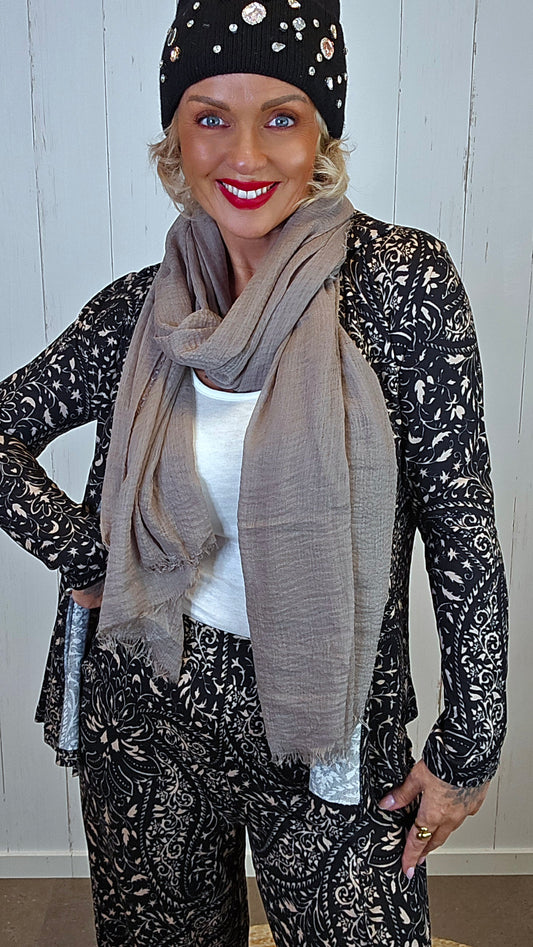 Izzy skjerf taupe