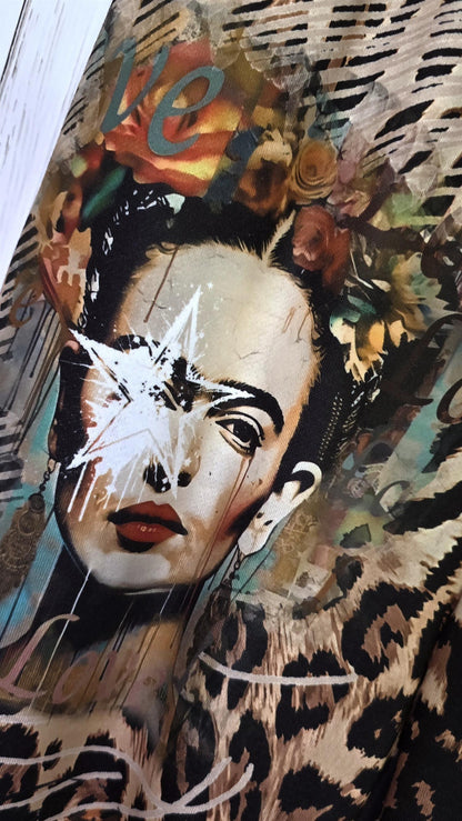 Frida bukse med leopardmønster