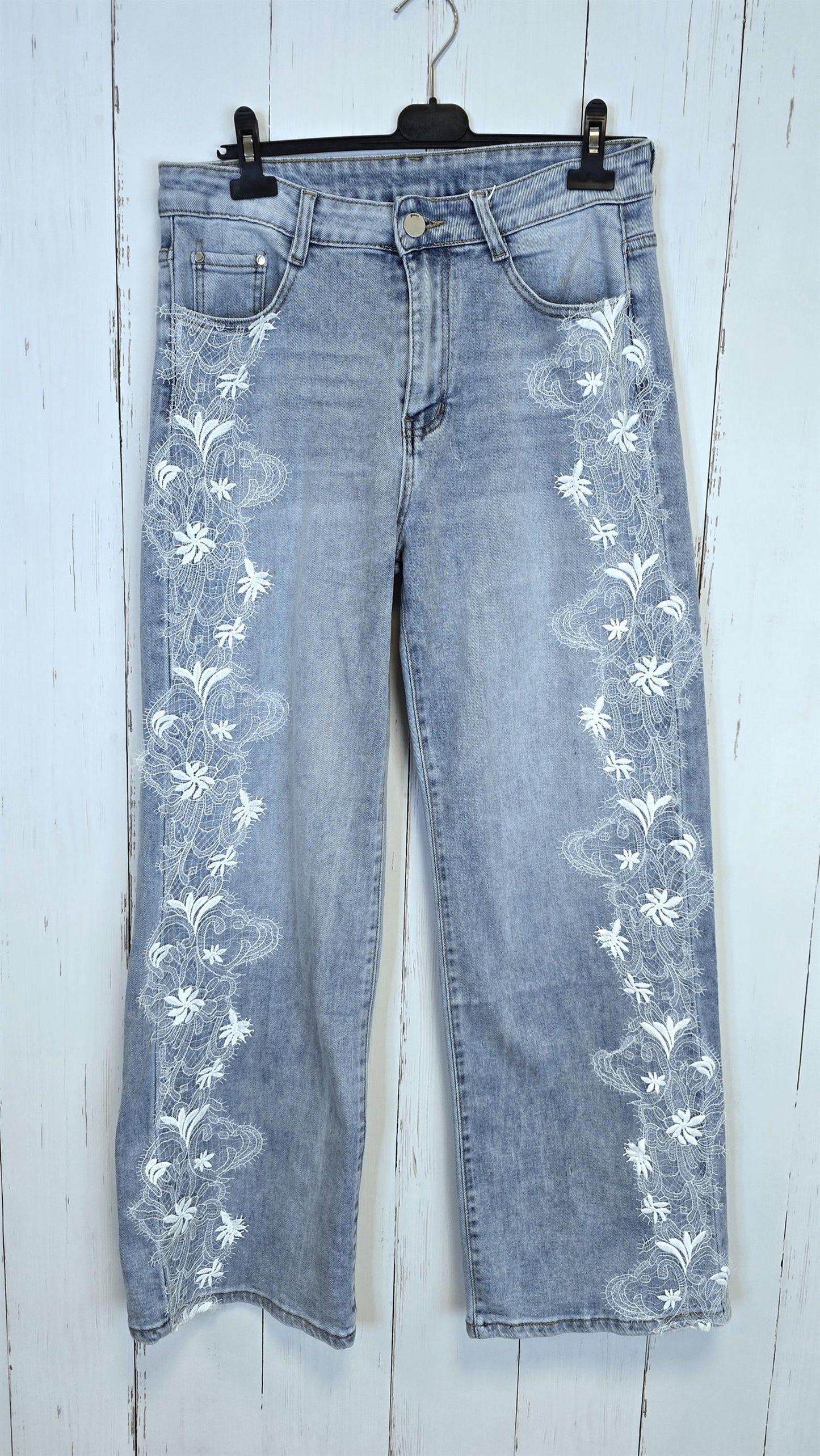 Carol jeans med blonder