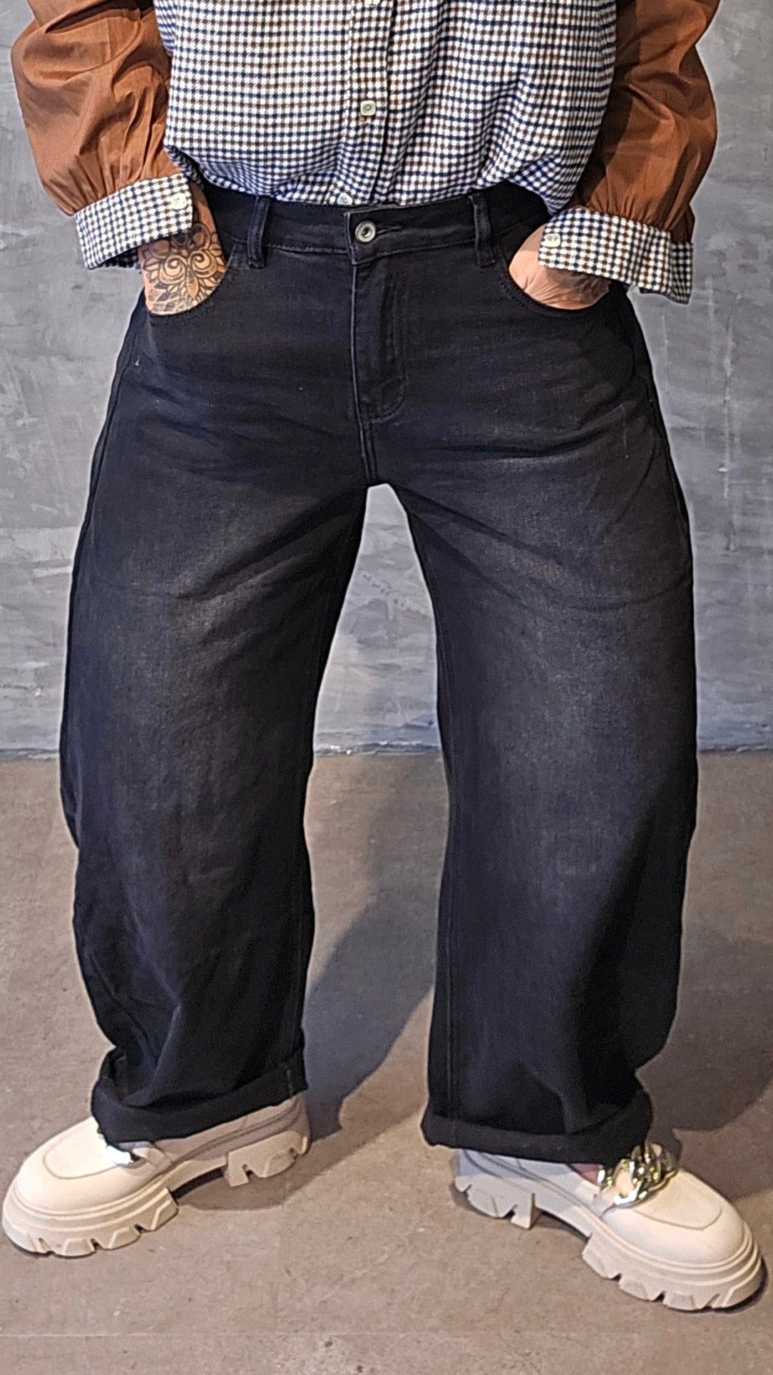 Mari baggy jeans svart