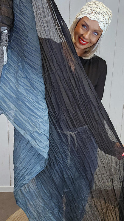Crinkle skjerf svart
