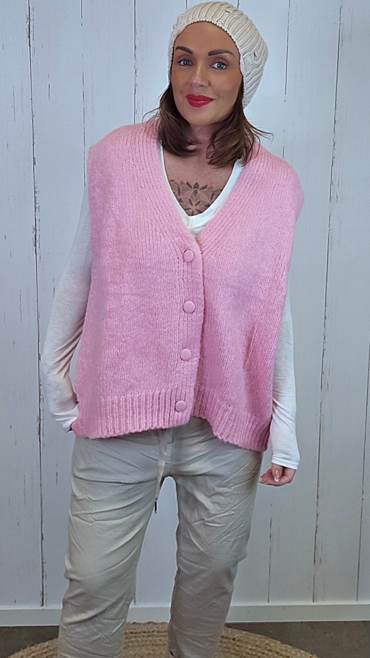 Ida Strikkevest Rosa