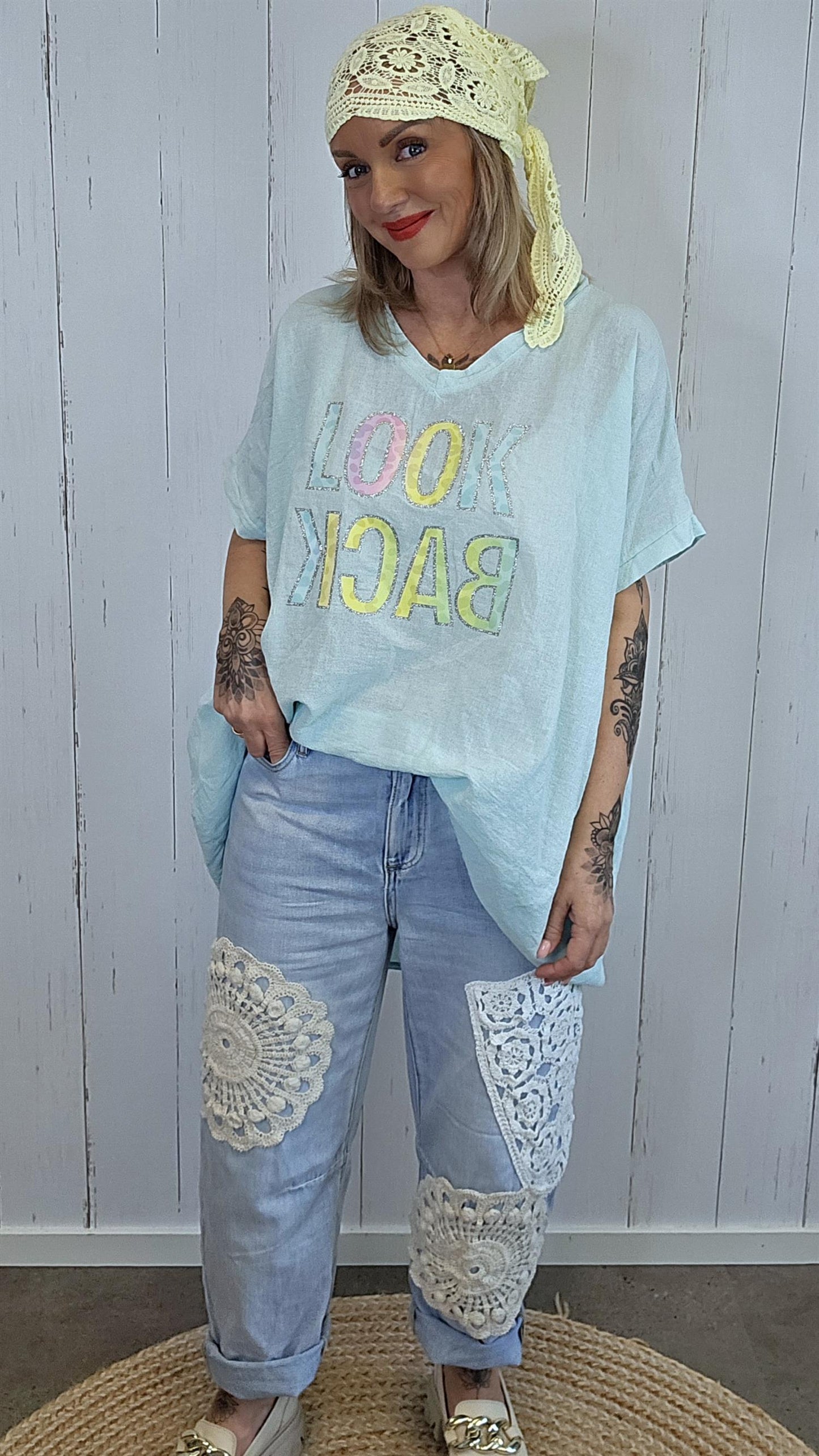 Bella Look Back topp Mint