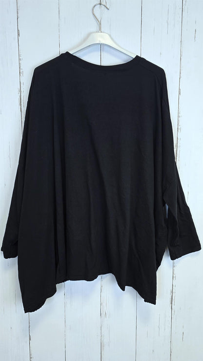 Giselle baggy topp svart