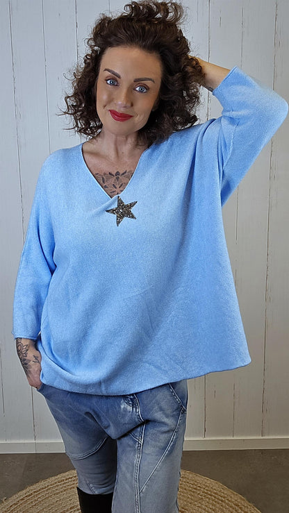 Stella genser med stjerne blå