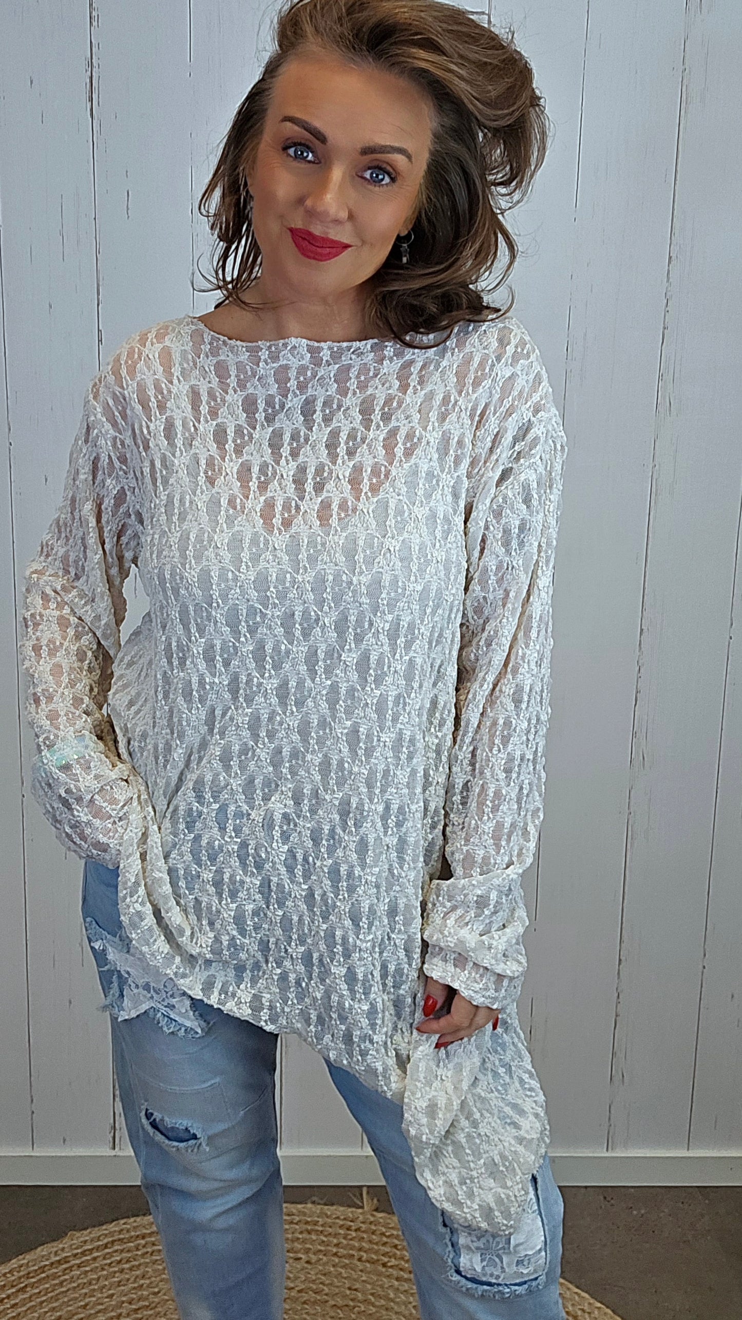 Oline blondetopp beige