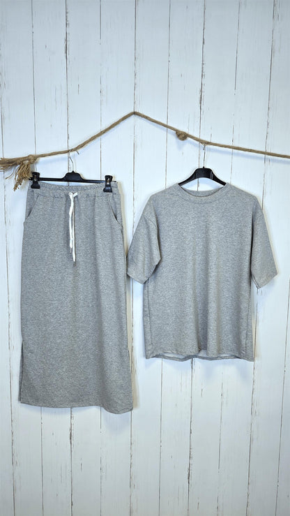 Erica sett topp/skjørt grå