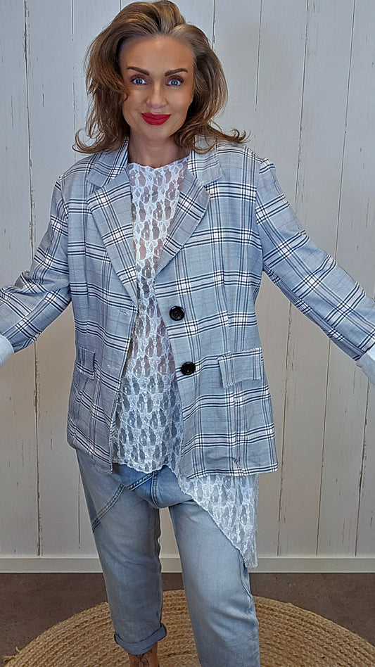 Tindra blazer grå