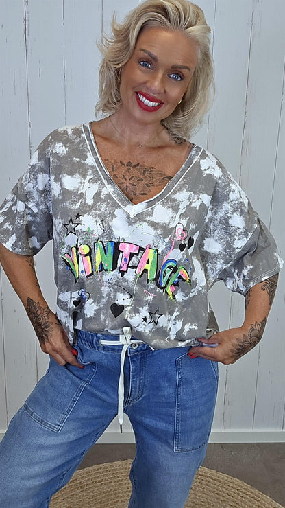 Vintage t-skjorte grå