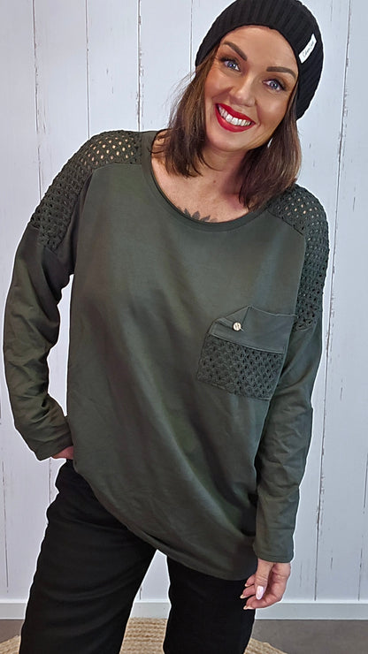 Elena topp grønn
