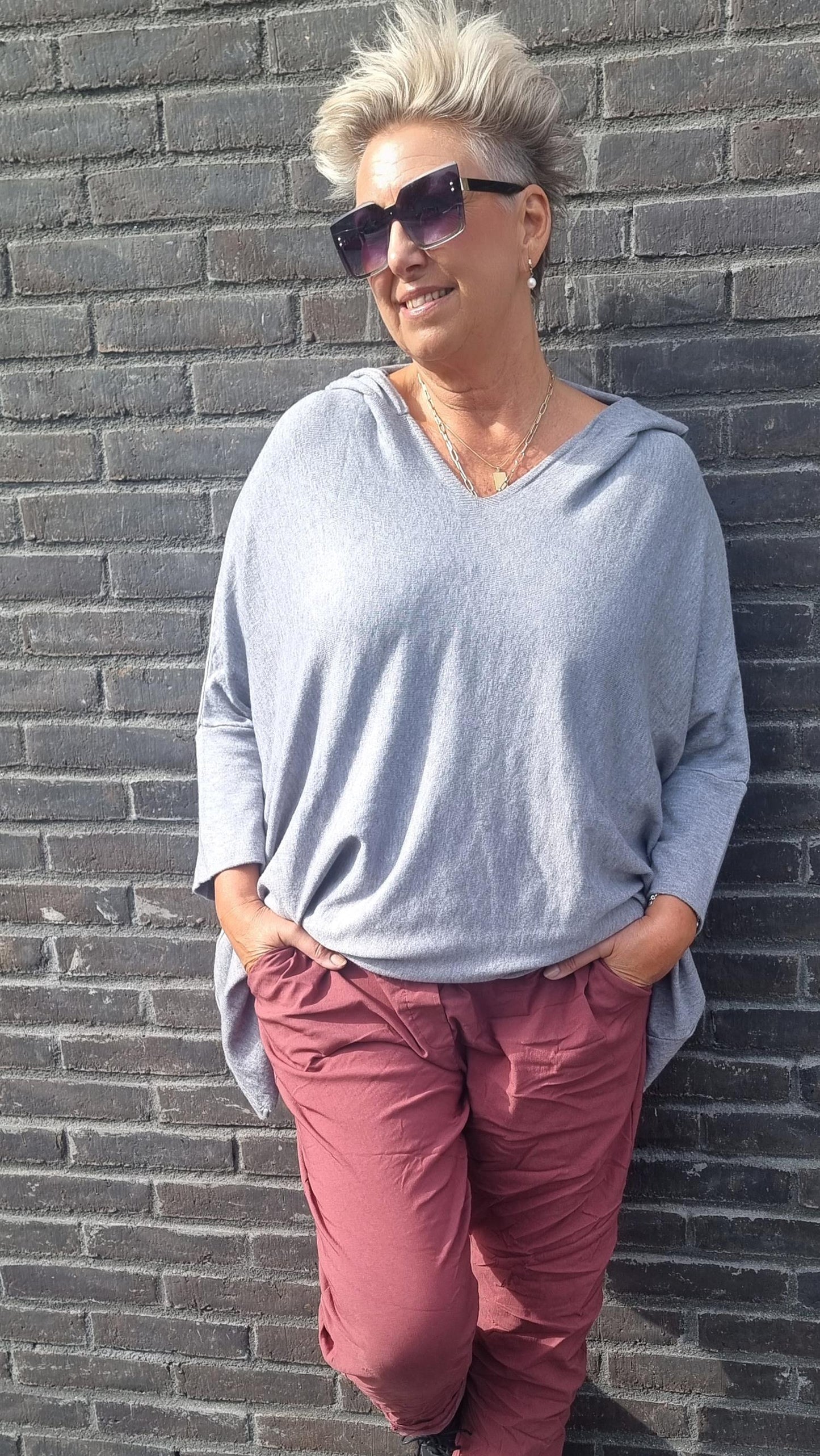 Alma hettegenser grå