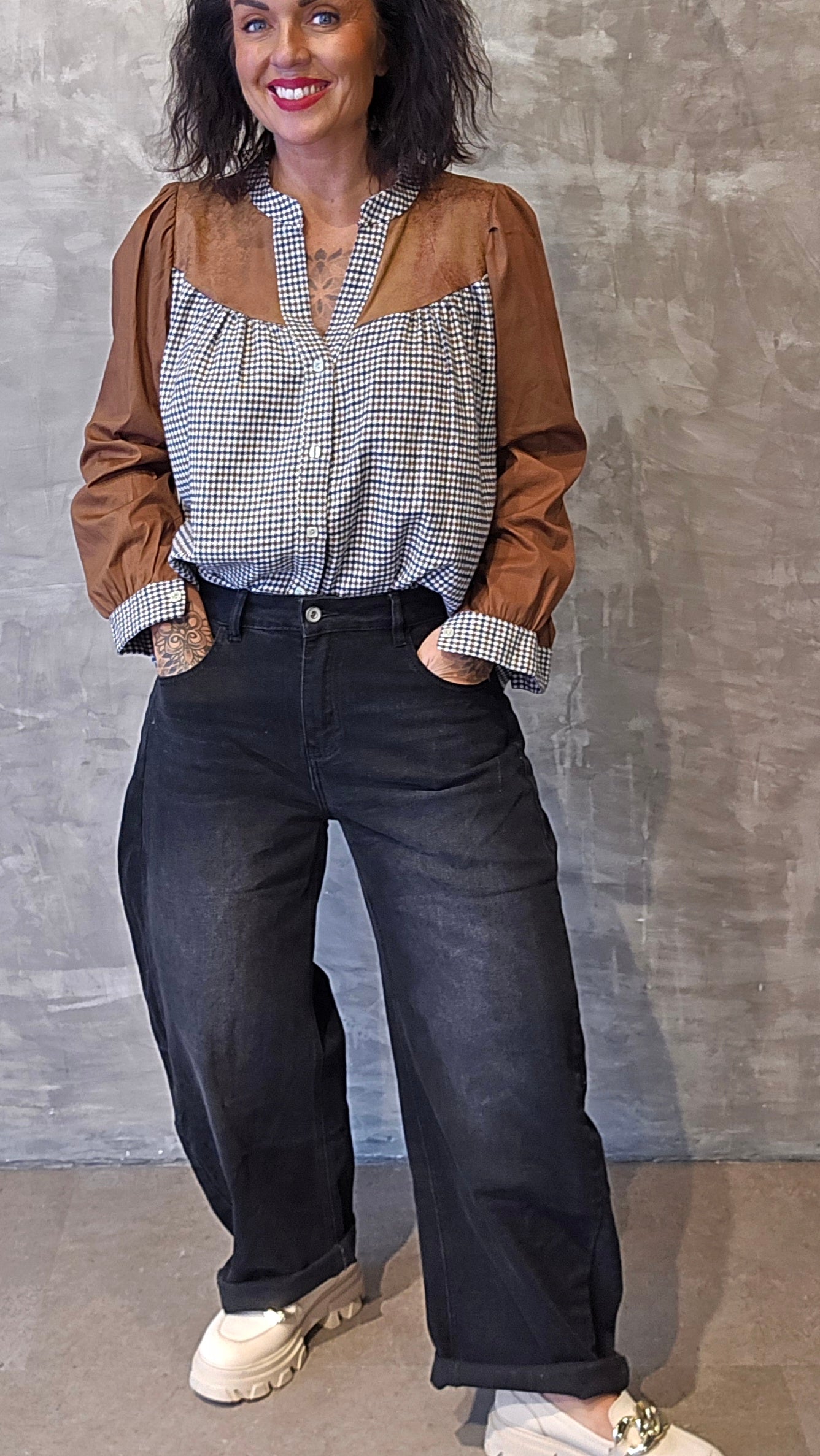 Mari baggy jeans svart