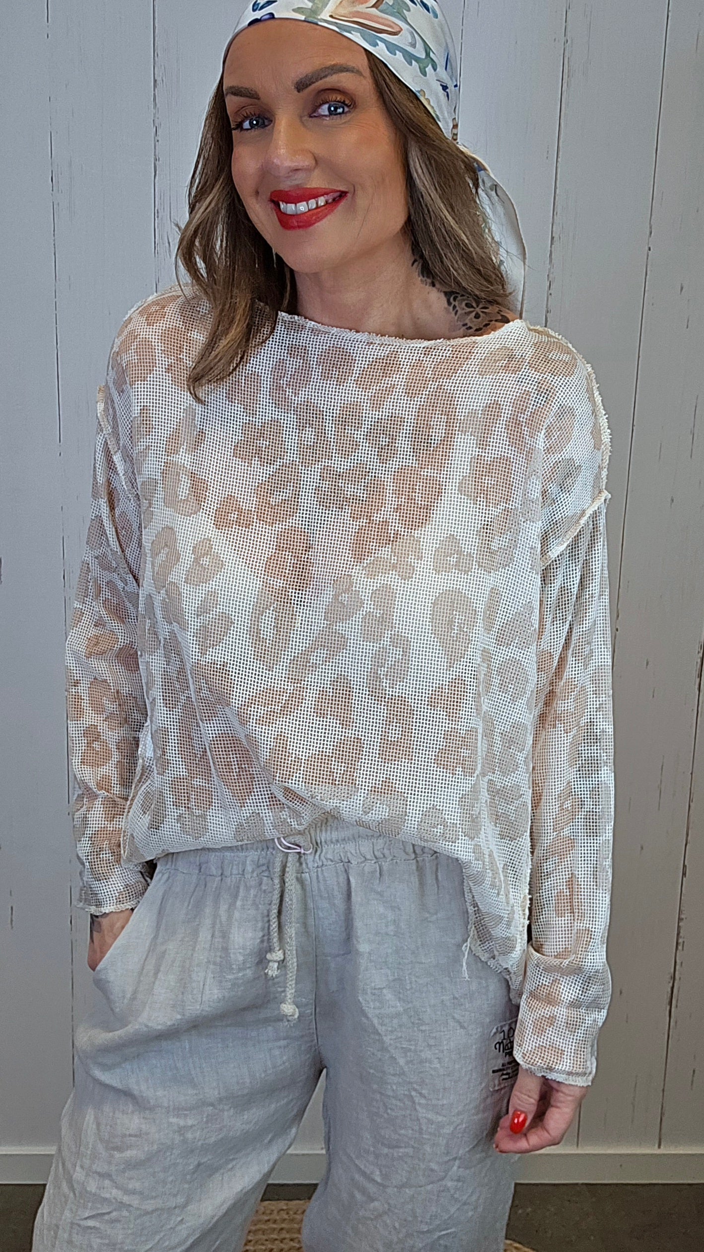 Julie mesh topp leo