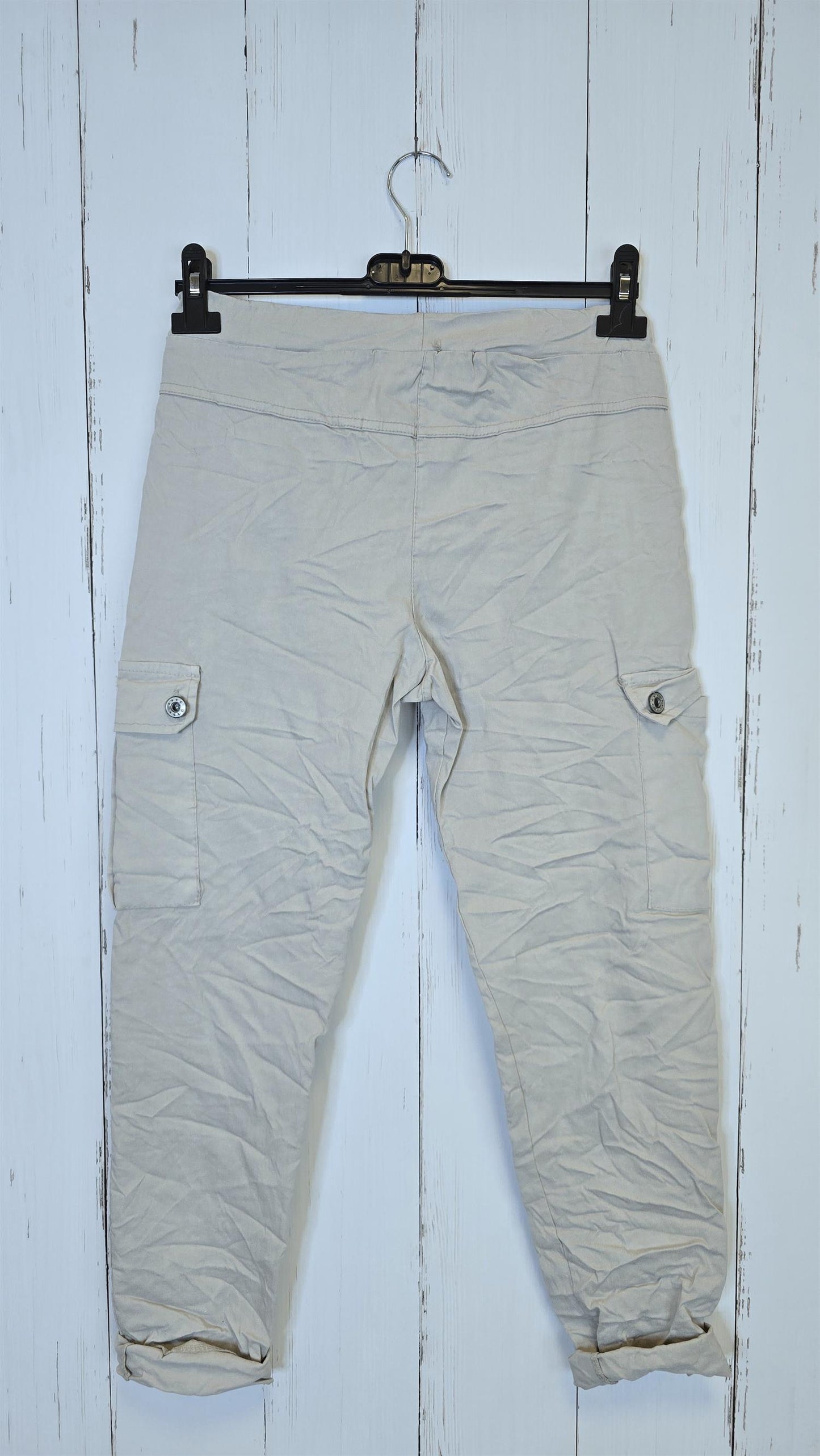 Mia cargo bukse beige
