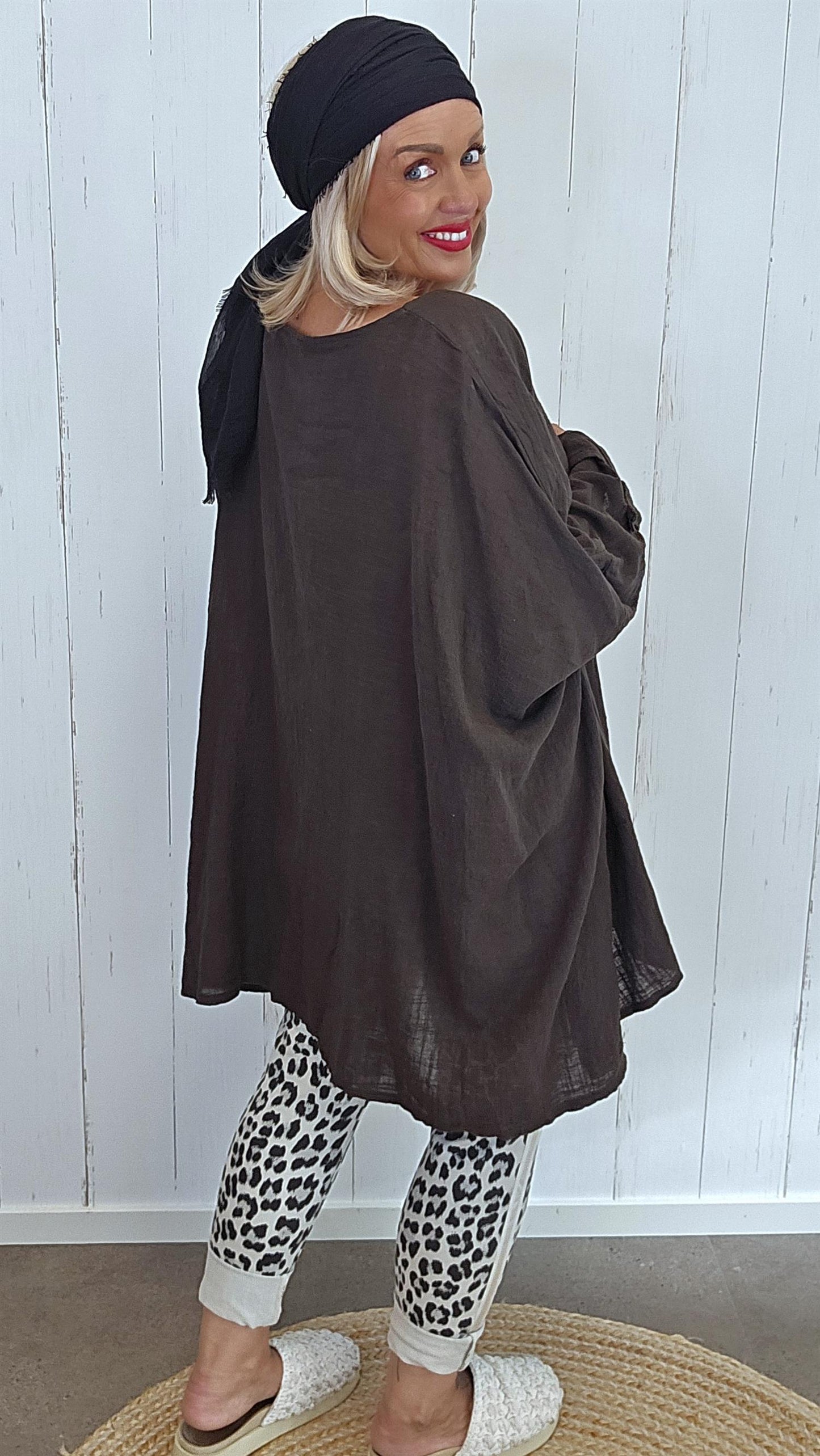 Melissa baggy topp brun