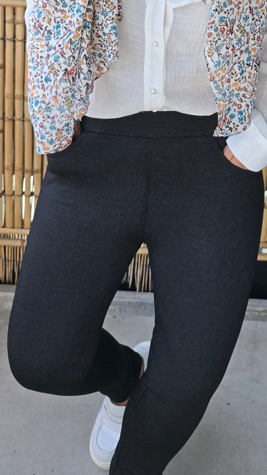 Wendy leggings gråsvart