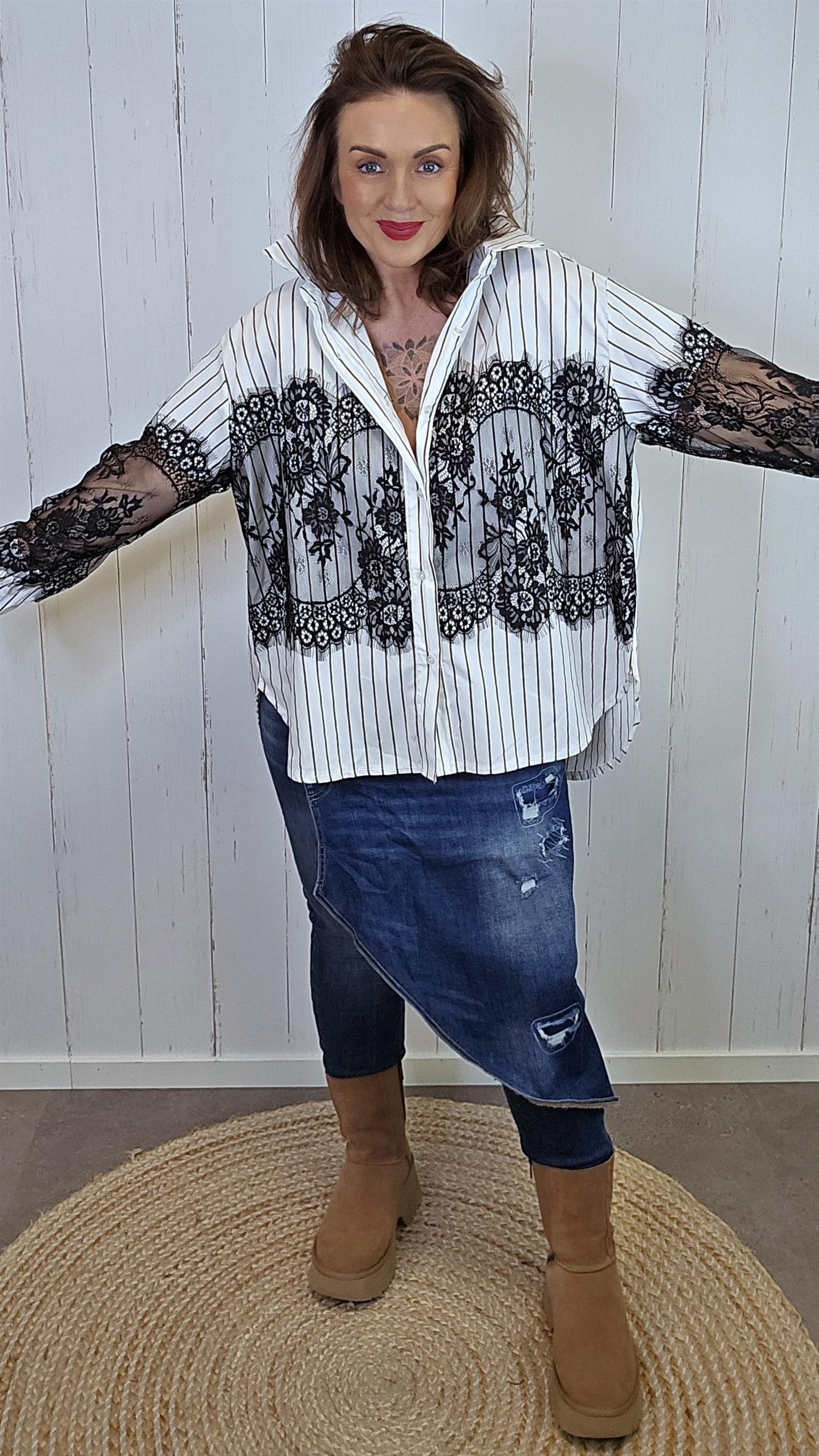 Celine Skjorte Med Blonder