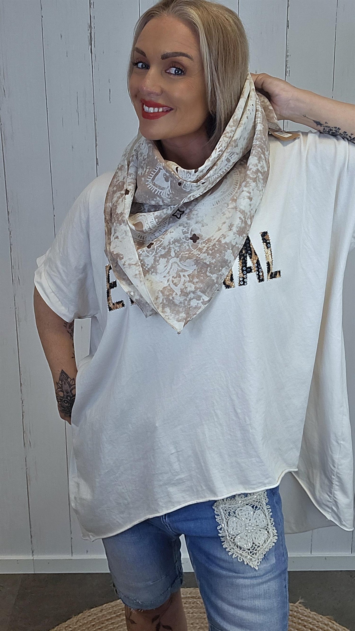Erika skjerf beige