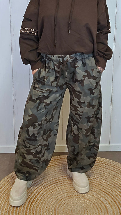 Livia camo joggebukse brun