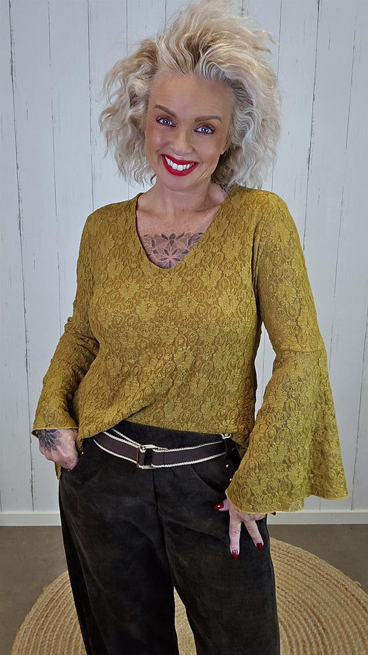 Emma blondetopp mustard