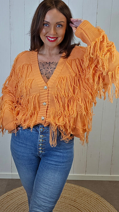 Selma cardigan oransje
