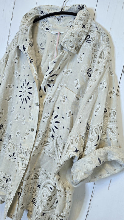Celine skjorte med mønster Beige