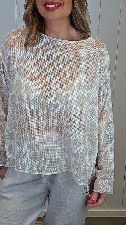 Julie mesh topp leo