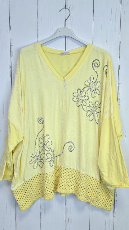 Giselle baggy topp gul