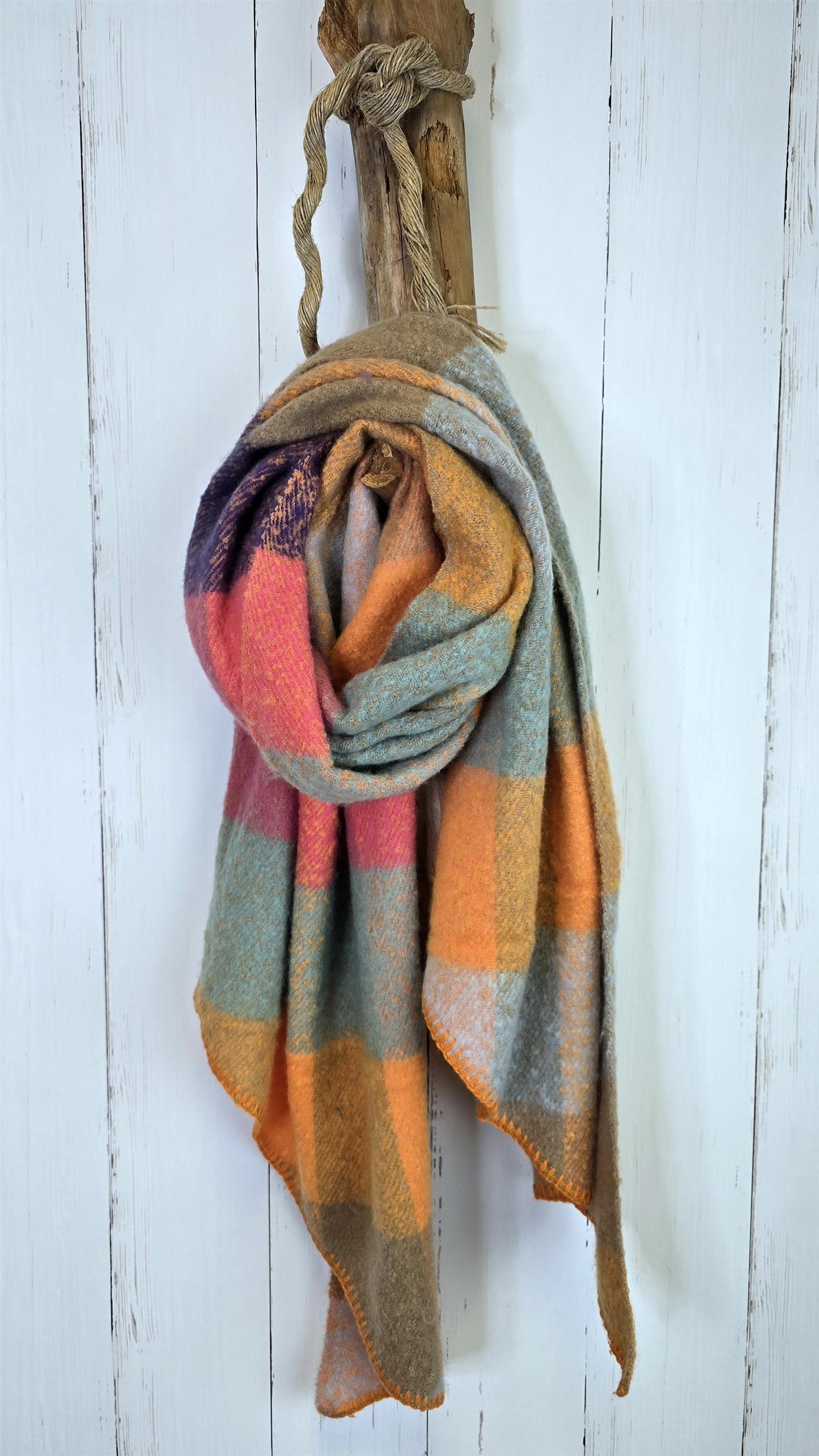 Zara skjerf rosa/orange