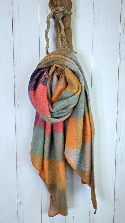 Zara skjerf rosa/orange