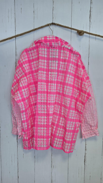 Hanna rutete skjorte rosa